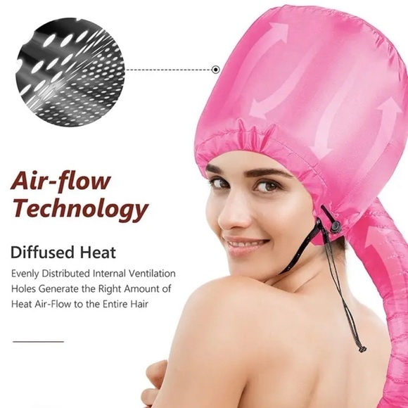 Adjustable Hair Dryer Bonnet for Hair Styling, Color, and Conditioning New/ Pink - Picture 4 of 7
